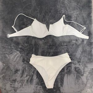 swimsuit top white